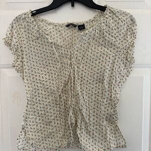 American Eagle flower babydoll top